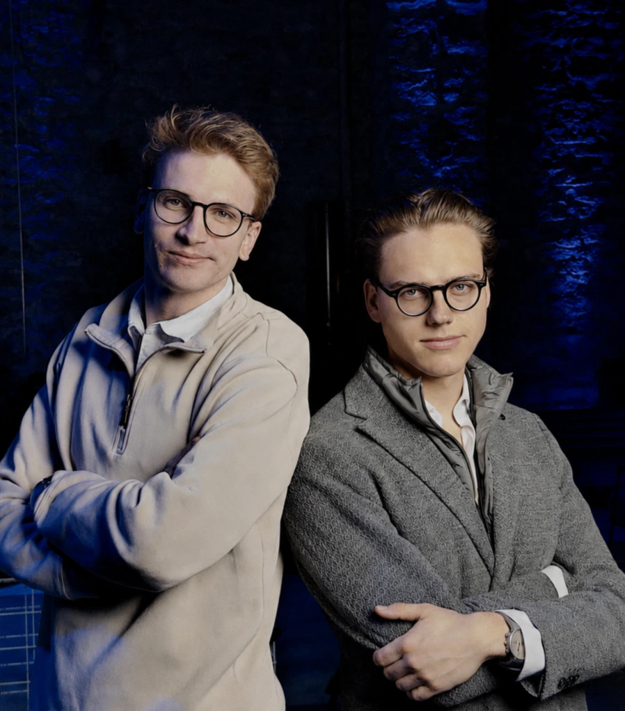 Justus August och Elias Arndt från AI Værk