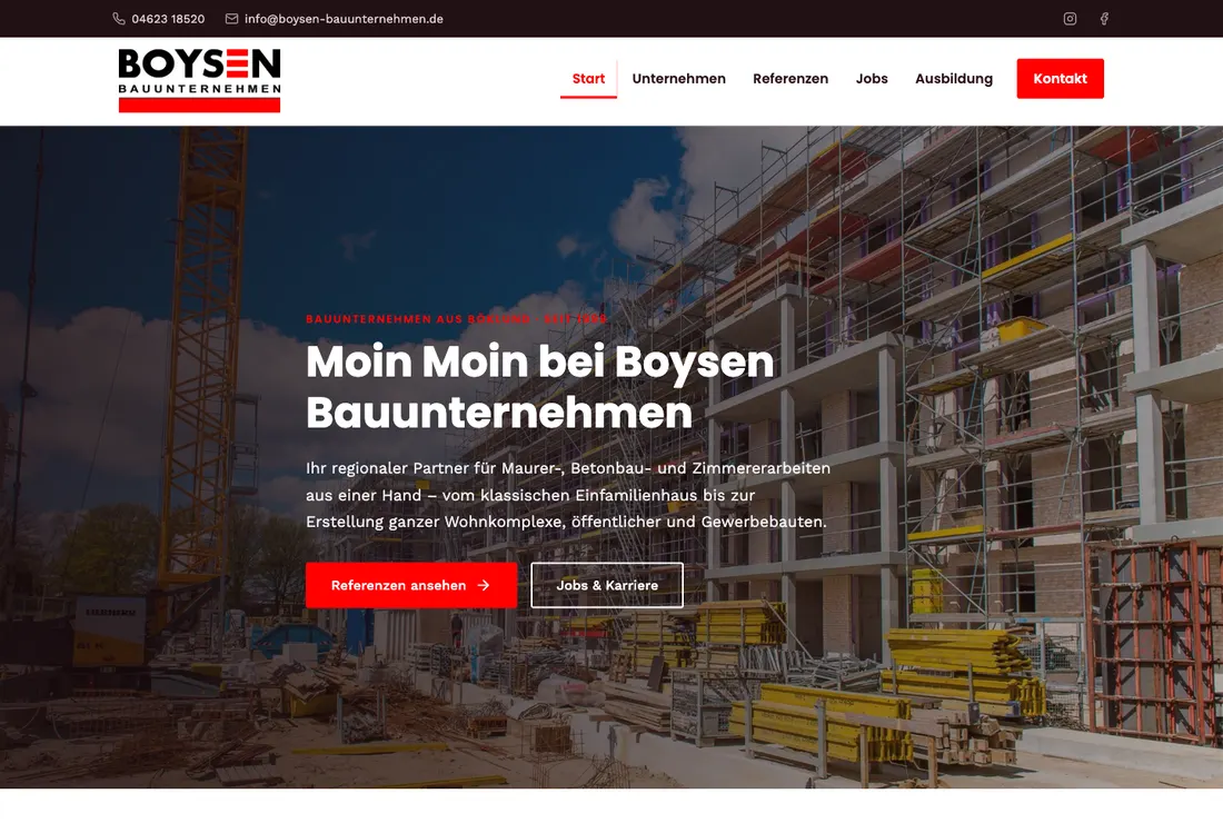 Förhandsvisning av boysen-bauunternehmen.de